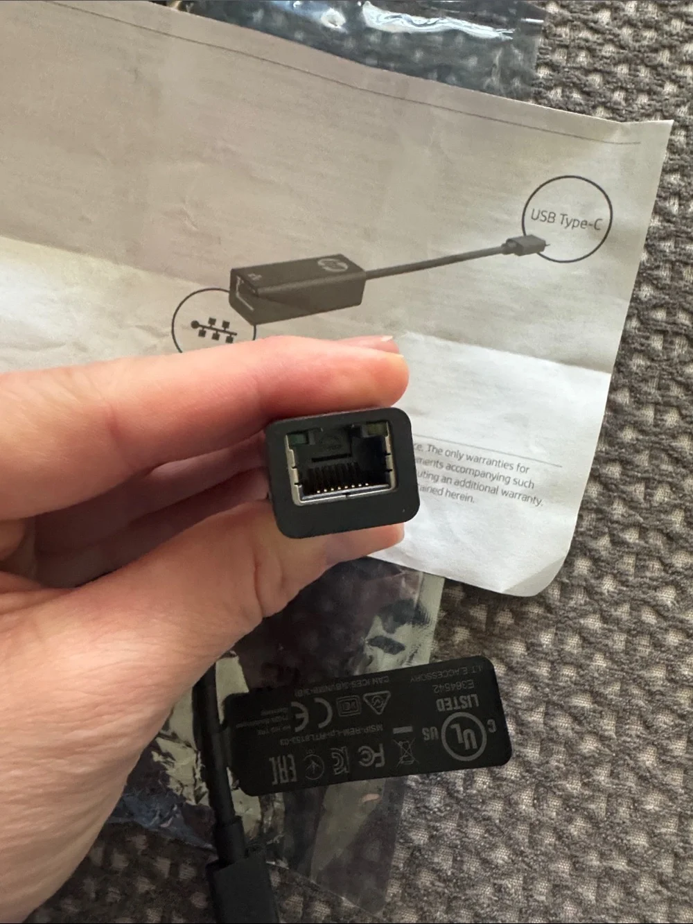 HP USB-C to RJ45 Adapter Cable in Black